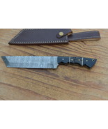 vintage real handmade damascus kitchen/hunting tanto knife 5647 - £35.41 GBP