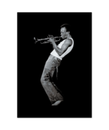 Miles Davis Playing his Trumpet Artwork Poster - £40.35 GBP+