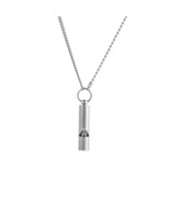 Silver Whistle Necklace, Safety Whistle, Very Loud - $11.99