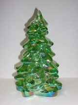 Mosser Glass Apple Green Carnival 8&quot; Large Christmas Tree Figurine Made ... - £35.32 GBP