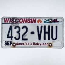  United States Wisconsin Dairyland Passenger License Plate 432-VHU - £13.13 GBP