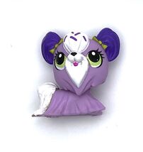 Littlest Pet Shop Maltese Puppy Dog Purple With Green Eyes #3334 - $4.95