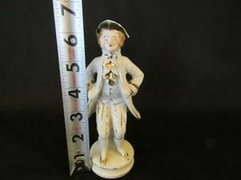  Occupied Japan Colonial Man 6.5&quot; Tall Porcelain Figurine  -  Red Mark - $11.39