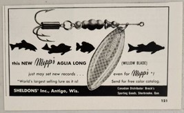 1964 Print Ad Mepps Aglia Long Willow Blade Fishing Lures Sheldon&#39;s Antigo,WI - £7.75 GBP