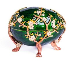 Egg Trinket box LIMITED EDITION hand made by keren Kopal with crystal - £194.84 GBP
