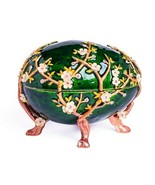 keren Kopal Egg Trinket box LIMITED EDITION hand made  with austrian cry... - $243.00