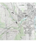 Map Caribou Maine USGS 1984 Topographic Vintage Geological 1:24000 27x22... - €38,51 EUR