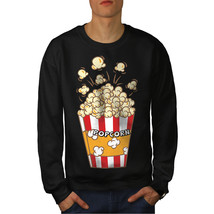 Wellcoda Movie Lover Mens Sweatshirt, Popcorn Bag Casual Pullover Jumper - £24.11 GBP+