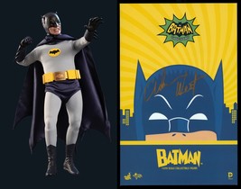 Adam West SIGNED Batman &#39;66 1966 TV Show Hot Toys Sideshow Action Figure... - £976.77 GBP