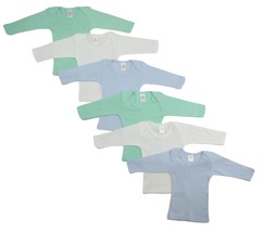 Boys Pastel Variety Long Sleeve Lap T-shirts 6 Pack - $24.71