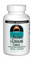 NEW Source Naturals L-Arginine L-Citrulline Complex 120 Tablets 1000 mg - £21.37 GBP