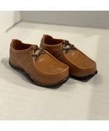 Ken Doll Replacement Tan Boat Style Loafers Dress Shoes 1970s Style Wide - €9,27 EUR
