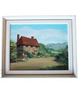 LINDA D BROOKS Smallhythe Tenterden Kent UK PAINTING w/ Frame 70s Landsc... - $79.19