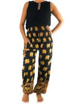 Black ELEPHANT Pants Women Boho Pants Hippie Pants Yoga - £13.58 GBP