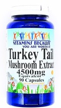 Turkey Tail Mushroom Extract 4500mg 90 Capsules - £10.28 GBP