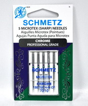 Schmetz Chrome Microtex Needle 5 ct, Size 70/10 - $7.95