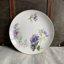 Contour China Debut Japan Purple Flower with Gold Trim Plate - £10.39 GBP