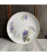Contour China Debut Japan Purple Flower with Gold Trim Plate - $13.00