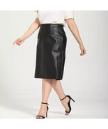 New Women Skirt Black Handmade Leather Genuine Lambskin Formal Stylish F... - €102,07 EUR+
