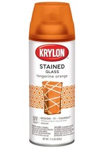 Krylon Stained Glass Aerosol Spray Paint 11.5 Oz Tangerine Orange Discon... - $50.94 CAD