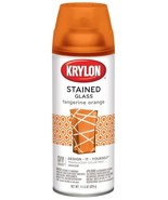 Krylon Stained Glass Aerosol Spray Paint 11.5 Oz Tangerine Orange Discon... - $50.94 CAD