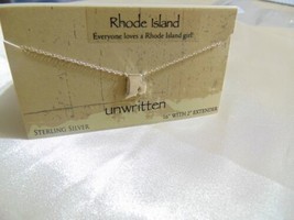 Unwritten 16&quot; Sterling Silver U.S.Mini Pendant Rhode Island Necklace R405 $65 - £21.01 GBP