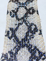 Python Print Showgirl Elaphe Snake Skin Snakeskin Leather Metallic Dots ... - $21.85