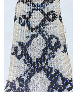 Python Print Showgirl Elaphe Snake Skin Snakeskin Leather Metallic Dots ... - $21.85
