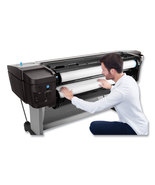 HP  44&quot; Designjet T1700DR Large Format Color Printer Plotter 1VD88B#BCB ... - $5,989.99