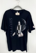 Eurospun Tees Mens T Shirt Size Large Black Space Shuttle Atlantis Graph... - £15.58 GBP