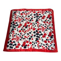Vintage Italian Polka Dot Scarf Red White Navy Made in Italy - $21.60