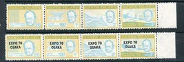 Great Britain Regional issue 2 strips of 4 MNH Churchill Expo Osaka 10649 - £7.91 GBP