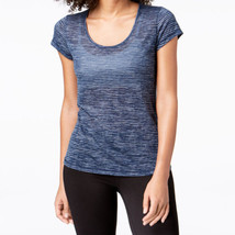 allbrand365 designer Womens Activewear Space Dyed Mesh Back T-Shirt,Tempo,Large - £17.56 GBP