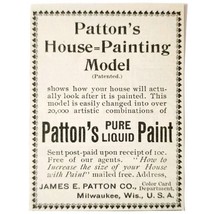 Patton&#39;s Pure Liquid Paint 1897 Advertisement Victorian Milwaukee ADBN1A12 - £11.26 GBP