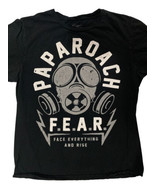 Paparoach T-shirt Men&#39;s Large Black F.E.A.R. Tour Grapic Shirt Cotton - $58.63 CAD