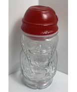 Glass Santa Claus Apothecary Candy Jar Canister Christmas Vintage Red Ha... - £9.52 GBP