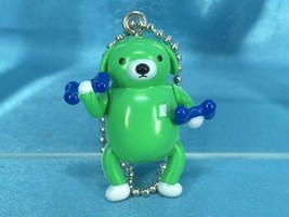 Bandai San-X Character Supoken Athlete Dogs Figure Keychain Swing Green ... - £27.52 GBP
