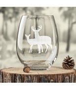Deer Couple Etched Glasses - Wine, Champagne, Pint Glasses, Shot Glass - $467.85 MXN+
