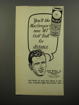 1953 MacGregor MT Golf Ball Advertisement - Jack Burke, Jr. - £13.89 GBP