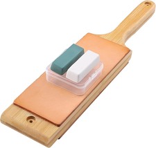 The Angerstone Double Sided Leather Strop Kit (14Point 3&quot; X 3&quot; Knife Stropping - £28.42 GBP