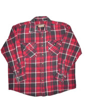 Vintage Winter Run Flannel Shirt Mens XL Red Plaid Heavyweight Cotton US... - $31.87