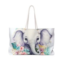 Personalised/Non-Personalised Weekender Bag, Elephant, Large Weekender Bag, awd- - £39.69 GBP