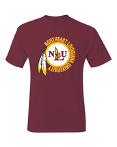 NLU Northeast Louisiana University Maroon Throwback Logo T-Shirt - £18.08 GBP