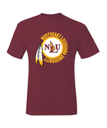 NLU Northeast Louisiana University Maroon Throwback Logo T-Shirt - £18.16 GBP
