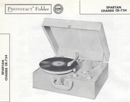 1957 SONIC CR-734 Record Player Photofact MANUAL AM Receiver Phonograph ... - $10.88