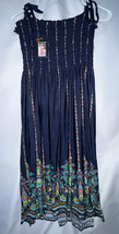 WOMENS Lildy Tank Sleeveless Tie Sundress Navy Blue Size L/XL - $14.00