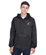 new ULTRA CLUB Mens 1/4-Zip Hooded PACKAWAY JACKET sz S &amp; L black EY win... - €18,63 EUR