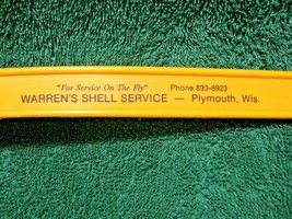 Vintage Collectible Warren&#39;s Shell SERVICE-Plymouth,Wis. Flyswatter-Gas Station! - £19.61 GBP