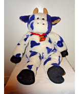 Zany Brainy by Kids Preferred Inc. Vintage 1997 Purple/White Cow with bell - $36.13 CAD