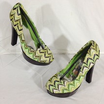 Shoes of Soul Women&#39;s Green Fabric Stiletto Pumps/Shoes Size 6 - $12.99